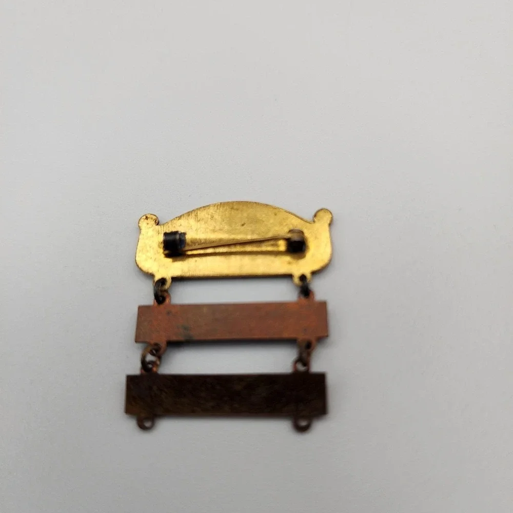 Masonic Order of the Rainbow for‎ Girls Enamel 2 Bar Merit Service Vintage Pin